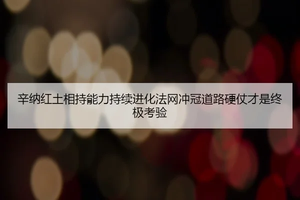 辛纳红土相持能力持续进化法网冲冠道路硬仗才是终极考验